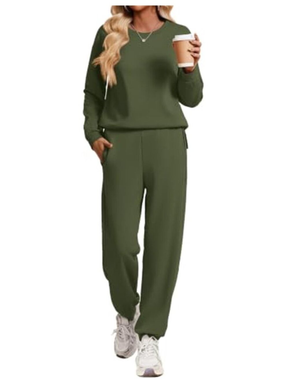 Women's 2 Piece Lounge Set Matching Jogger Pants Fall Outfit